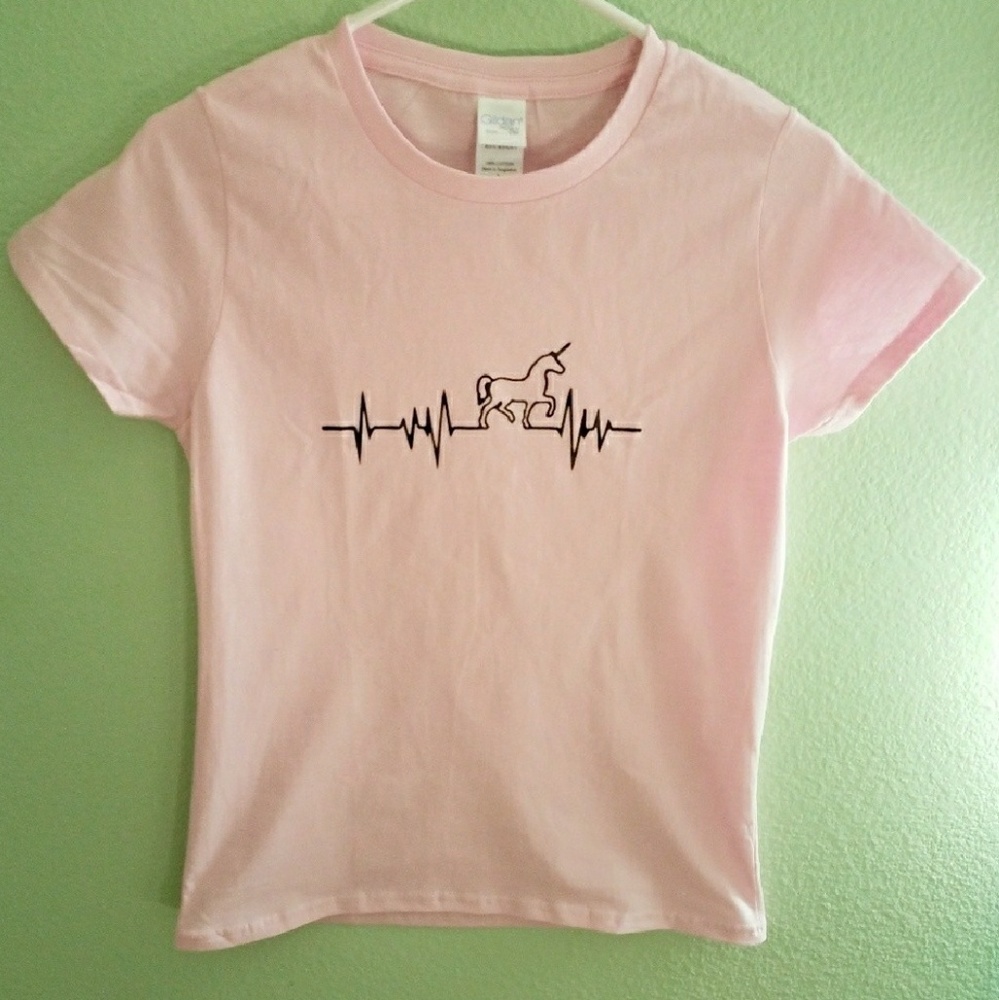 ❤ Unicorn Heartbeat T Shirt
